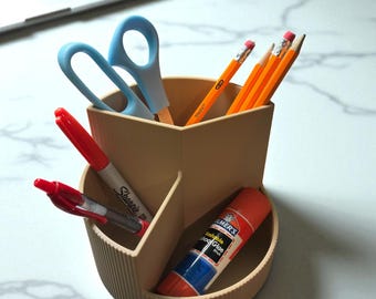 Desk Organizer Type 14 / 3D Printed / Office Supplies / Pen Holder / Pencil Cup / Desktop Organizer