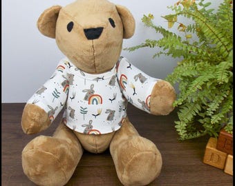 Teddy Bear T-shirt Sewing Pattern & Tutorial (Fits memory bears such as Simplicity A2115 and Funky Friends Factory bears) - Digital Download