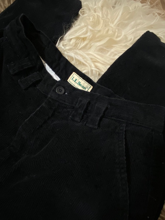 70’s Extra High Waisted Black Corduroy Pants L.L.… - image 10