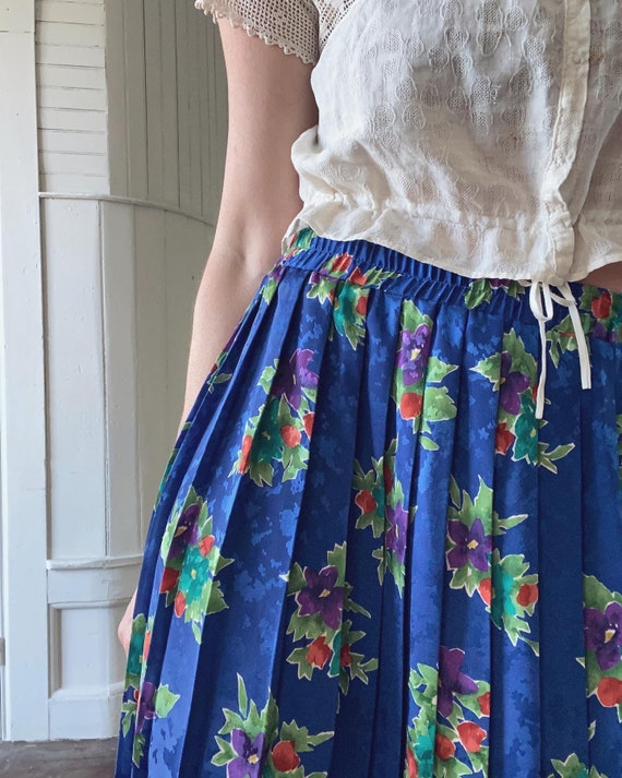 FLORA / ADRIANA • SKIRT AND BIKINI SET • COBALT METALLIC