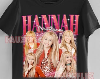 Camiseta Hannah Montana, Camiseta Retrô Hannah Montana, Camisetas Vintage para Fãs da Hannah Montana, Camiseta Infantil Hannah Montana, Presente de Produto da Hannah Montana