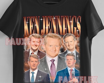 KEN JENNINGS Shirt, 90s Vintage Bootleg Graphic Tee, Ken Jennings Retro T-Shirt, Ken Jennings Merch Gift, Ken Jenning Fan Kids Tee