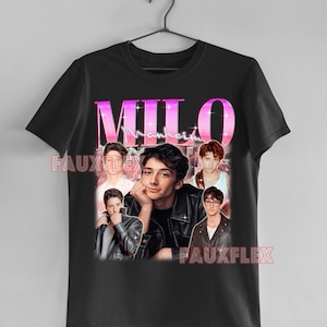 MILO MANHEIM Shirt, Milo Manheim Retro 90&#39;s Tshirt, Milo Manheim Vintage Fan Tees, Milo Manheim Movies, Milo Manheim Kids Tee Clothing