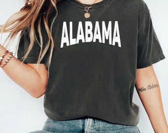 Comfort Colors® Alabama Distressed Shirt, Alabama State Lover T-shirt, Alabama Game Day Shirt, Alabama Pride Shirt, Alabama Trip Gift Shirt