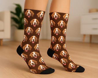 Custom Socks with Photo, Personalized Face Socks, Custom Picture Socks for Men & Women, Custom Dad Socks, Photo Socks, Father’s Day Gift