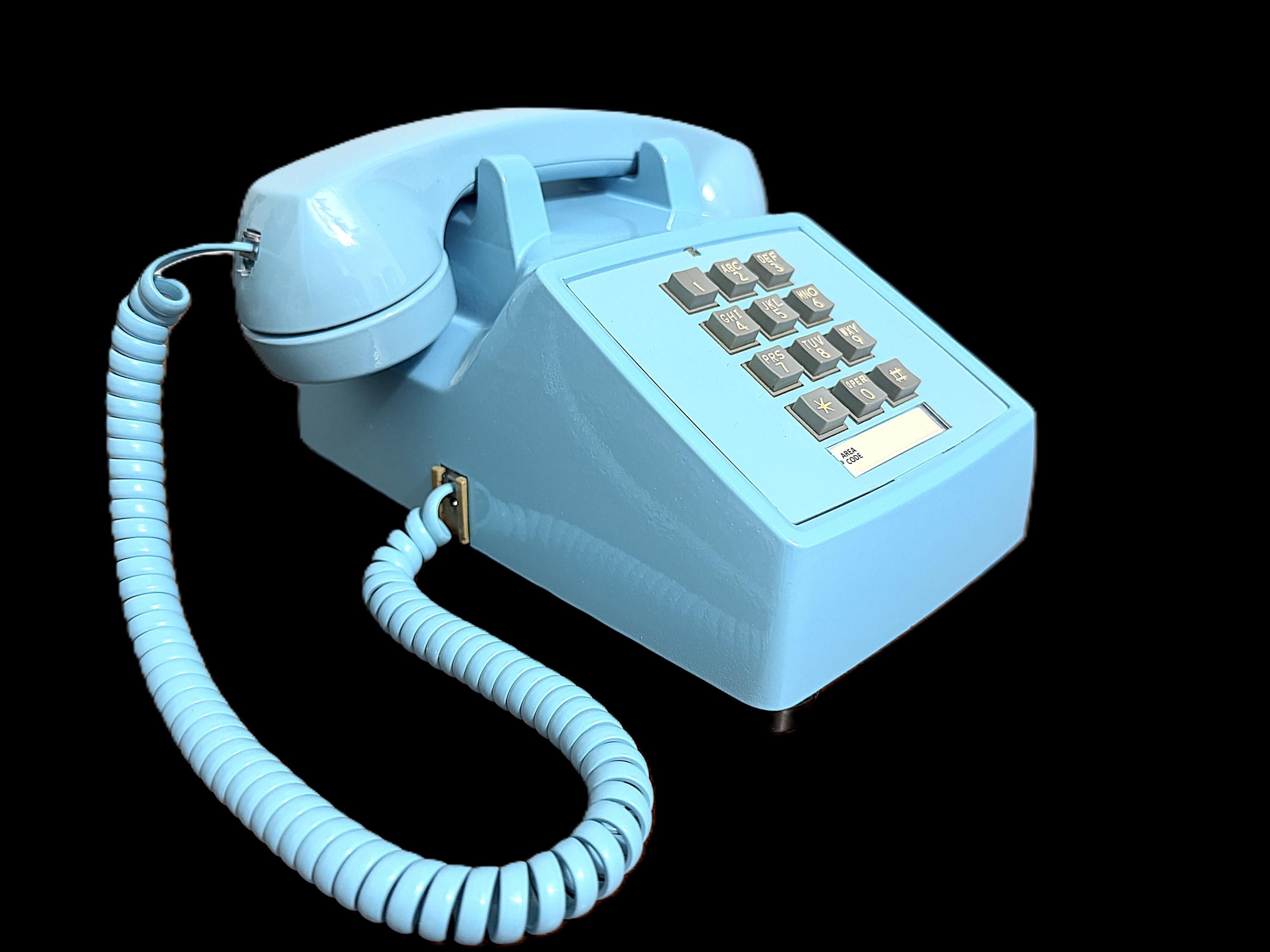 Vintage Western Electric Aqua Blue Touchtone Desk Telephone