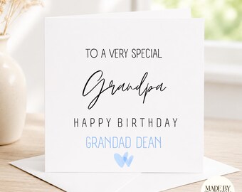 Personalised Birthday Card For Grandpa | Personalised Birthday Card For Grandad | Birthday Card For Grandparent | Birthday Card For Grandad