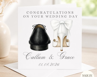 Personalised Wedding Card | Congratulations on Your Wedding Day Card | Bride&Groom Wedding Card | Wedding Card with Names | Wedding Keepsake