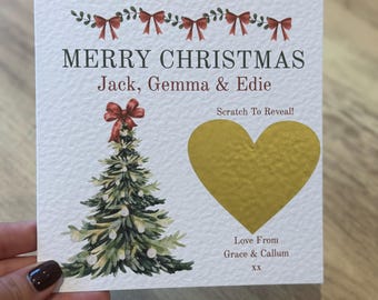Tarjeta de Navidad para rascar / Regalo para rascar / Cupón para rascar