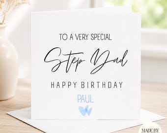 Personalised Step Dad Birthday Card | Birthday Card For Step Dad | Bonus Dad Birthday Card | Birthday Card For Dad | Step Dad Birthday Card