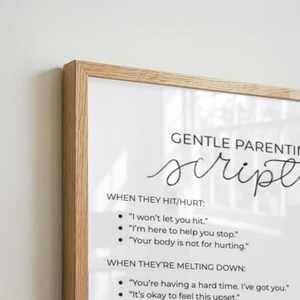 Gentle Parenting Scripts Printable | What to Say Instead of Yelling | Parenting Phrases for Toddlers | Calm Mom Cheat Sheet PDF & Lockscreen