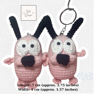 Purple Dog Crochet Keychain – Handmade Cute Plush Charm - Funny Cartoon Style