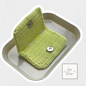 Portefeuille fait main en damier au crochet | Porte-cartes coloré | Adorable mini pochette en coton pour cartes, argent liquide | Petit cadeau esthétique portefeuille