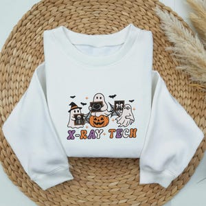 Sudadera bordada de radiología de Halloween, camiseta de radiología espeluznante, sudadera con capucha de Halloween de Rad Teach, camiseta de radiología de Halloween, camiseta de rayos X Teach