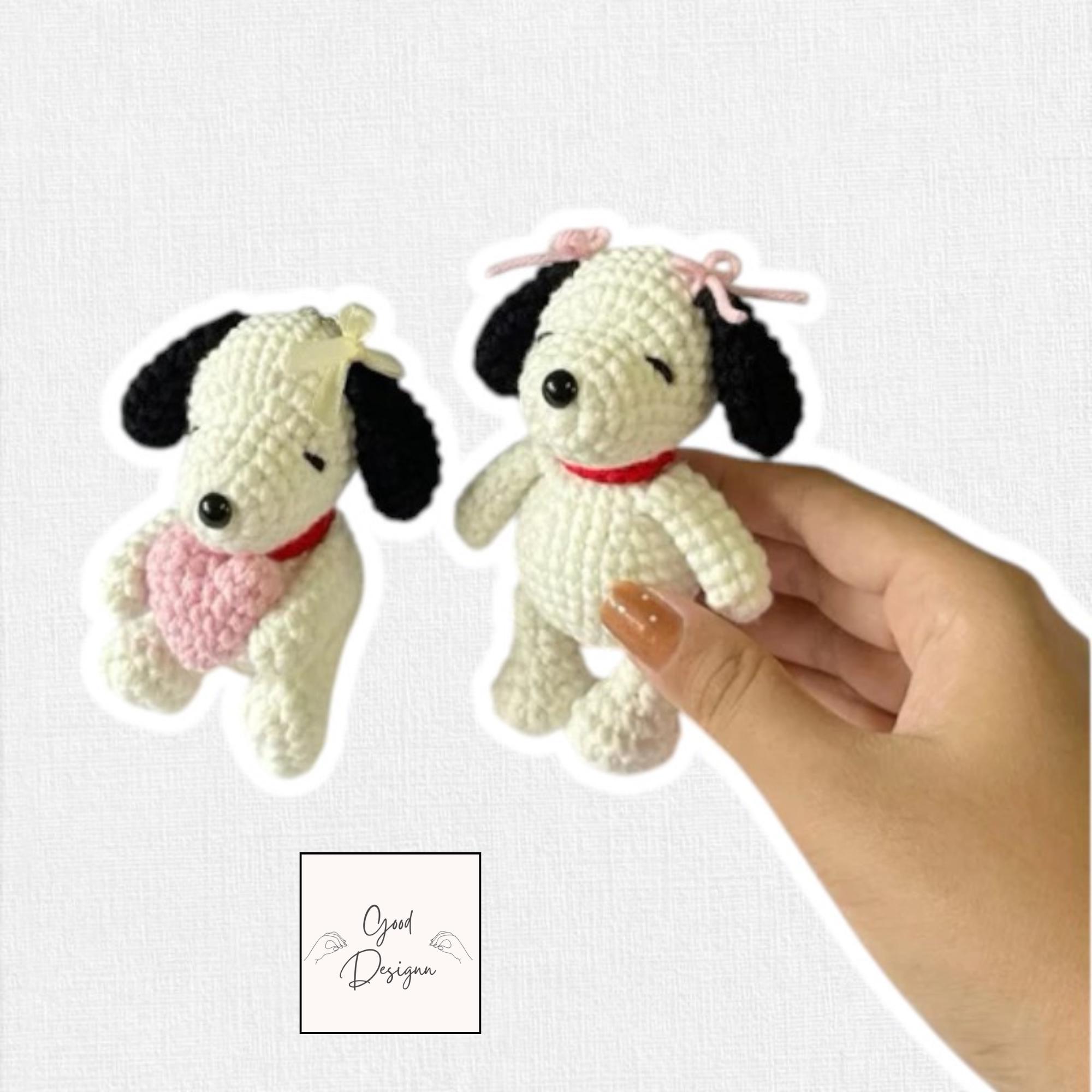 Handmade Crochet Dog Keychain – Cute Amigurumi Dog Bag Charm –  Cartoon Key Ring, Backpack Accessory