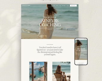 Plantilla web Squarespace 7.1, Entrenador online, Plantilla con blog