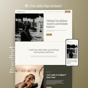 Website Template Squarespace 7.1, Online Coach, Therapist Website, Counsellor, Psychologist, Minimal Template with Blog