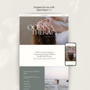 Therapist Website Template Squarespace 7.1, Somatic Healers, Wellness Coach Website, Counsellor, Holistic Practitioner, Online Coaches
