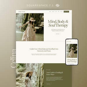 Website Template Squarespace 7.1, Online Coach, Therapist Website, Counsellor, Psychologist, Holistic Practitioner, Template with Blog