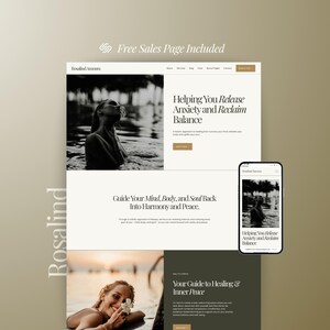 Website Template Squarespace 7.1, Online Coach, Therapist Website, Counsellor, Psychologist, Minimal Template with Blog