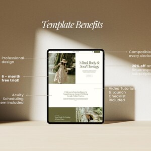 Website Template Squarespace 7.1, Online Coach, Therapist Website, Counsellor, Psychologist, Holistic Practitioner, Template with Blog image 9