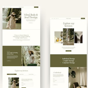 Website Template Squarespace 7.1, Online Coach, Therapist Website, Counsellor, Psychologist, Holistic Practitioner, Template with Blog image 3