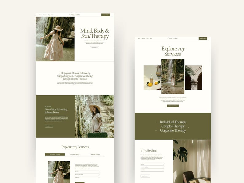Website Template Squarespace 7.1, Online Coach, Therapist Website, Counsellor, Psychologist, Holistic Practitioner, Template with Blog image 3