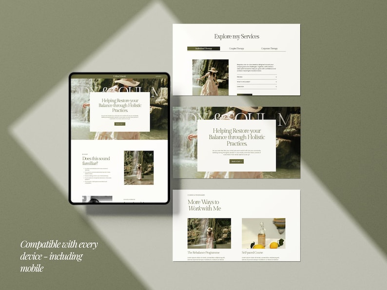 Website Template Squarespace 7.1, Online Coach, Therapist Website, Counsellor, Psychologist, Holistic Practitioner, Template with Blog image 5