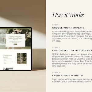 Website Template Squarespace 7.1, Online Coach, Therapist Website, Counsellor, Psychologist, Holistic Practitioner, Template with Blog image 7