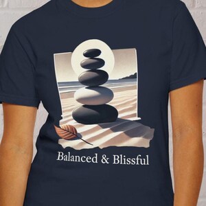 Tranquil Zen Casual Colors Harmony T-Shirt - Embrace Balance, Serenity, Nature Beach Art for Yoga Lovers - Relaxation Thoughtful Vibes Tee