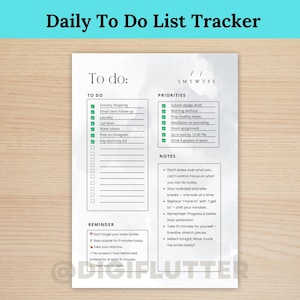 To Do List Printable, Daily Task Planner, Productivity Tracker, Minimalist To Do Template, Digital To Do List, Daily Checklist