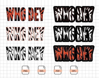 Who Dey SVG Design — Mostre seu orgulho de Cincinnati com equipamentos personalizados para o dia do jogo.