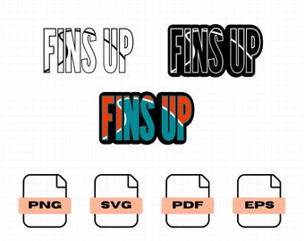 Miami Fins Up Download do arquivo: svg/png/pdf/eps