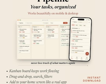 Complete Task Organizer and Management App | Recurring Tasks, Notifications, and More | No Subscriptions, Lifetime Access, Local Storage