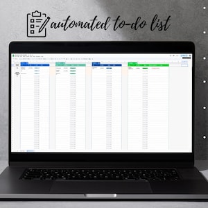 Automated To Do List and Tracker for Google Sheets - Instant Download!