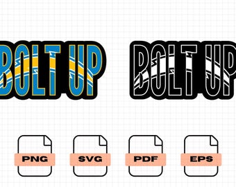Design Bolt Up SVG — Mostre seu orgulho de Los Angeles com equipamentos personalizados para o dia do jogo.
