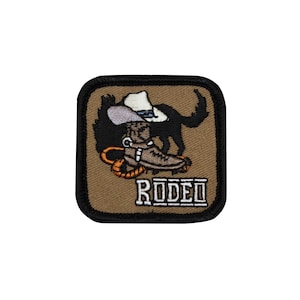 Rodeo Cowboy Cowgirl Embroidered Iron On Patch - Western Boys Girls Kids 44-B