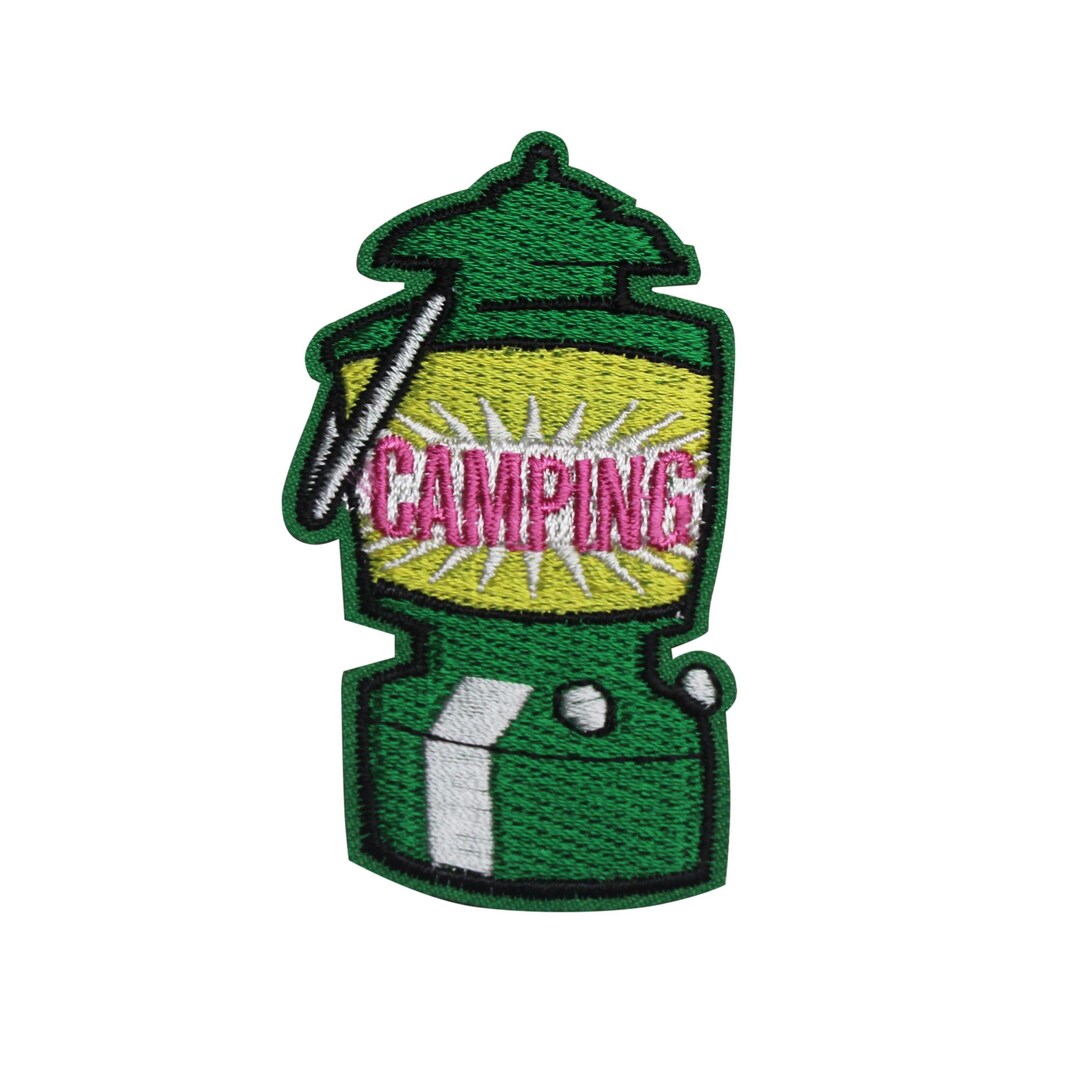 Camping Green Lantern Embroidered Iron on Patch - Girls Boys Kids 42-U ...