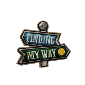 Finding My Way Embroidered Iron On Patch Boys Girls Kids 45-N