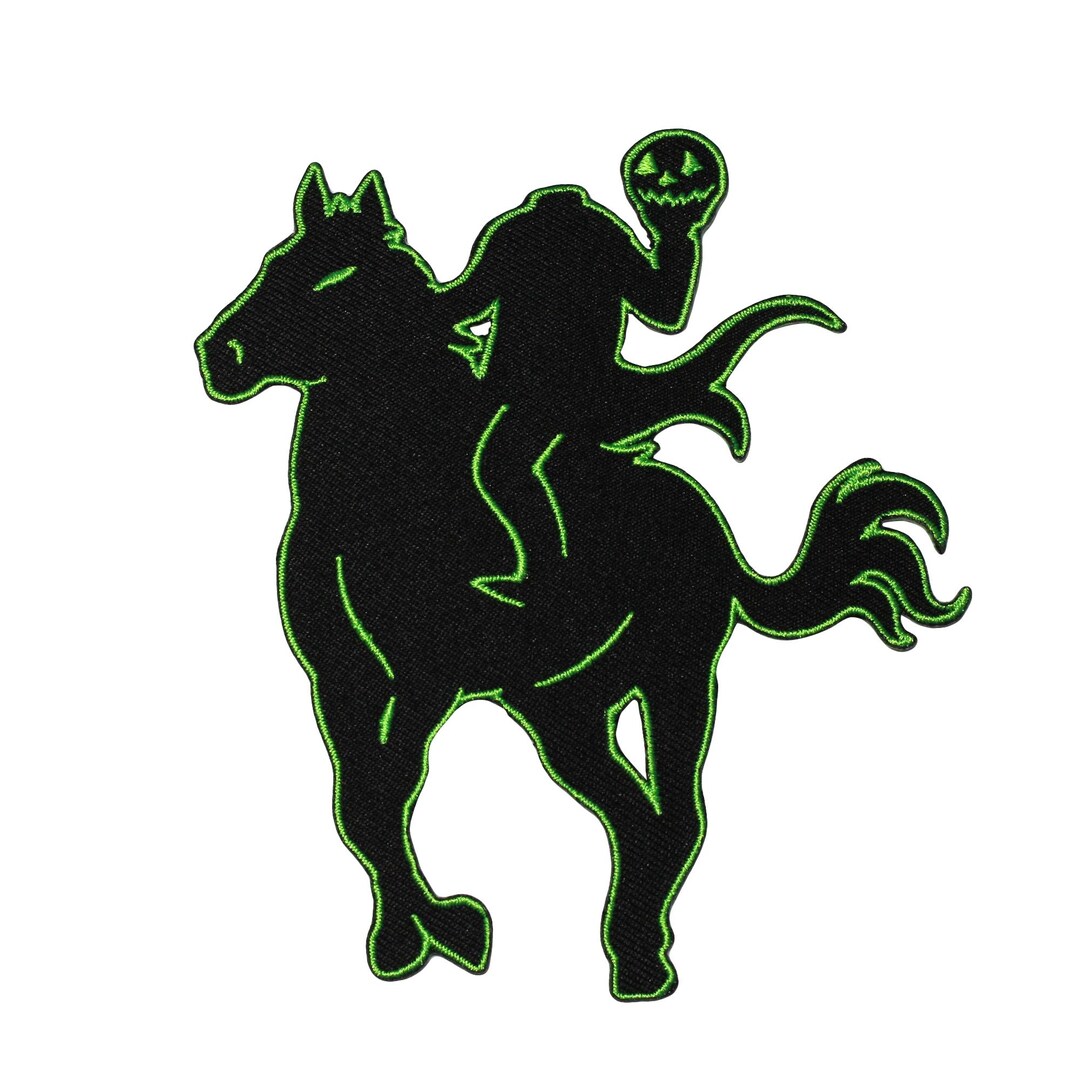 The Headless Pumpkin Rider Embroidered Iron on Patch - Kreepsville666 ...