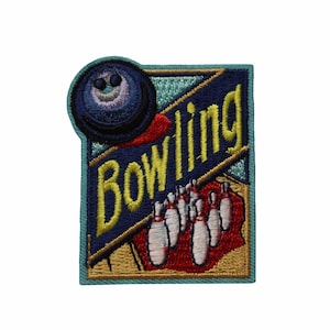 Bowling Embroidered Iron On Patch  44-Z
