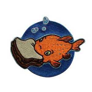 Lilo & Stitch Pudge The Fish Embroidered Iron On Patch - Kids Disney Movie 03-H