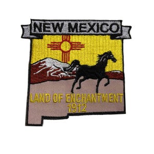 State Of New Mexico Embroidered Iron On Patch - Travel Souvenir 115-M