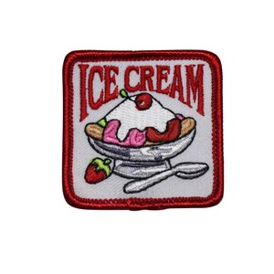 Ice Cream Embroidered Iron On Patch 53-E
