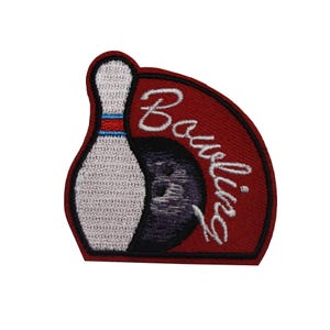 Bowling Embroidered Iron On Patch - Girls Boys Kids 42-W