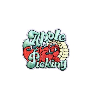 Apple Picking Embroidered Iron On Patch 48-Z