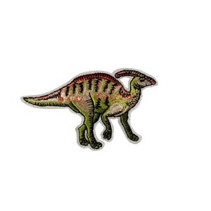 Parasaurolophus Dinosaur Embroidered Iron On Patch - Paleontology Dino Boys Girls 43-P
