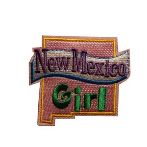 New Mexico Girl State Embroidered Iron On Patch - Travel Souvenir Location 40-O