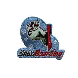 Snow Boarding Embroidered Iron On Patch 48-L