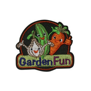 Garden Fun Embroidered Iron On Patch 53-G